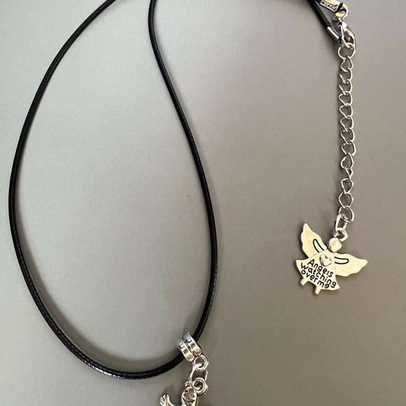 Paranormal Ghost Pendant Necklace with Angel Charm for the back of the neck - Picture 7 of 14